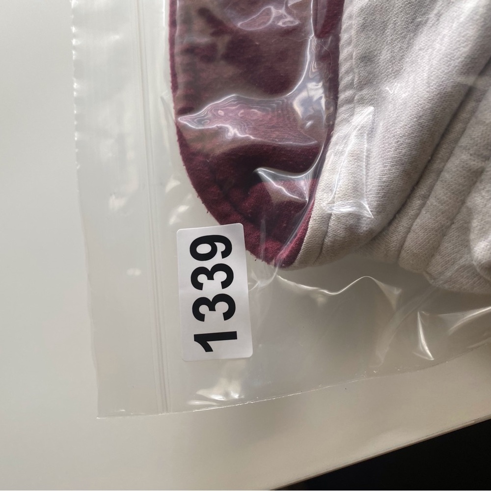 Y2K McMaster University Unique Wool Quarter Zip Sweatshirt Grey Burgundy XXL - Picture 16 of 16